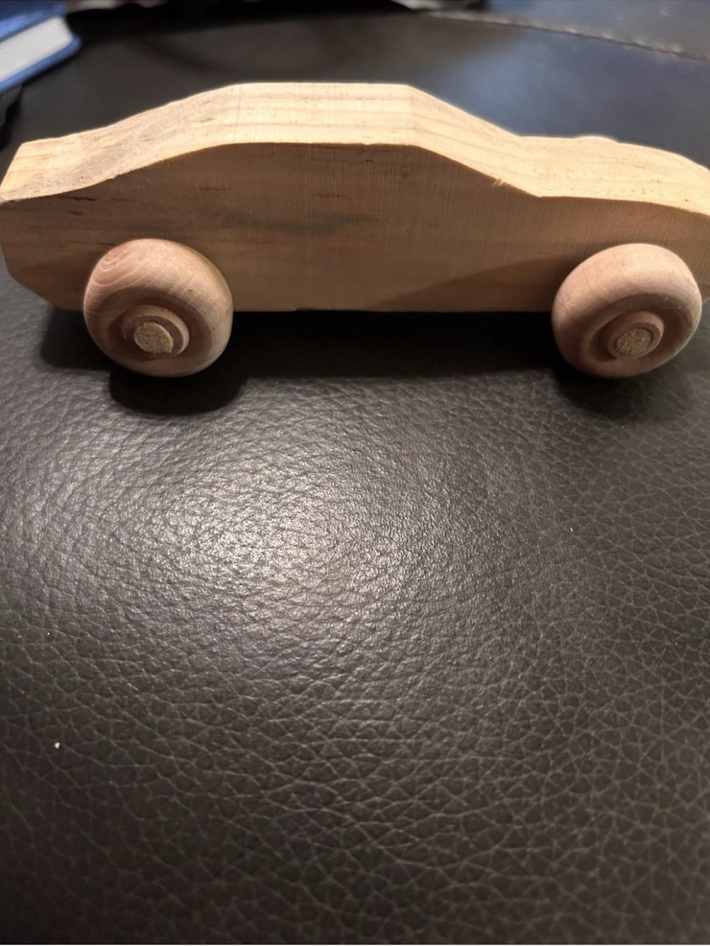 Handcrafted Natural Wood Toy Car - Unbranded - Brown